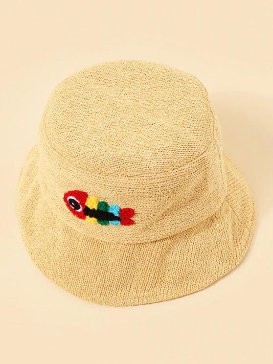 Plush Fish Graphic Knitted Bucket Hat - LuckyFash™