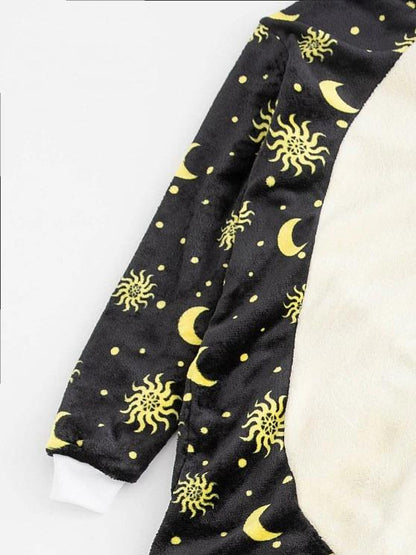 Plush Sun Moon Pattern Unicorn Costume Pajama Onesie - INS | Online Fashion Free Shipping Clothing, Dresses, Tops, Shoes