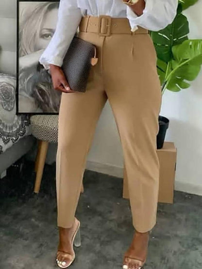 Pocket Design Solid Tailored Pants - Pants - INS | Online Fashion Free Shipping Clothing, Dresses, Tops, Shoes - 04/05/2021 - Category_Pants - Color_Khaki