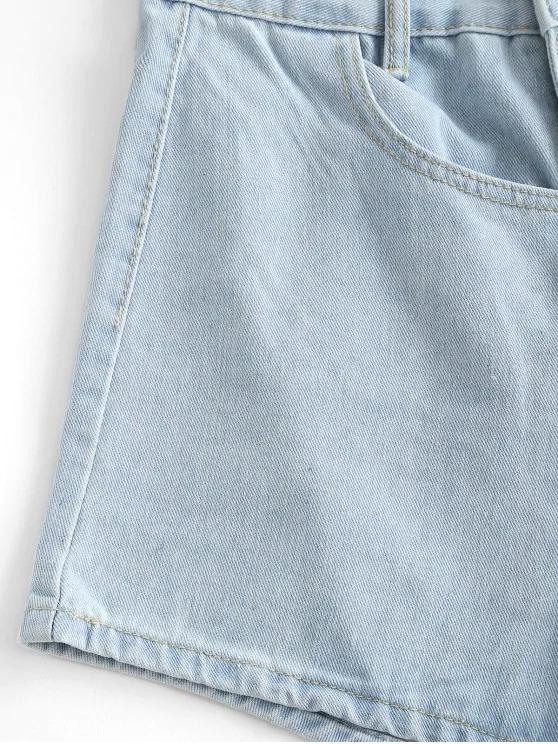 Pocket High Waisted Loose Denim Shorts - INS | Online Fashion Free Shipping Clothing, Dresses, Tops, Shoes