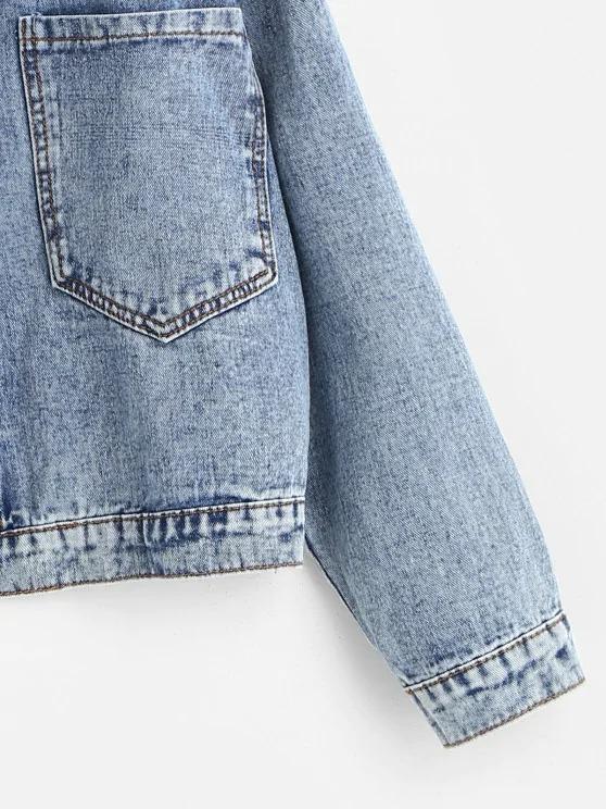 Pockets Button Up Oversized Denim Jacket - INS | Online Fashion Free Shipping Clothing, Dresses, Tops, Shoes