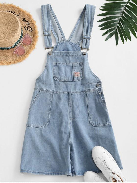 Pockets Denim Overalls Romper - INS | Online Fashion Free Shipping Clothing, Dresses, Tops, Shoes