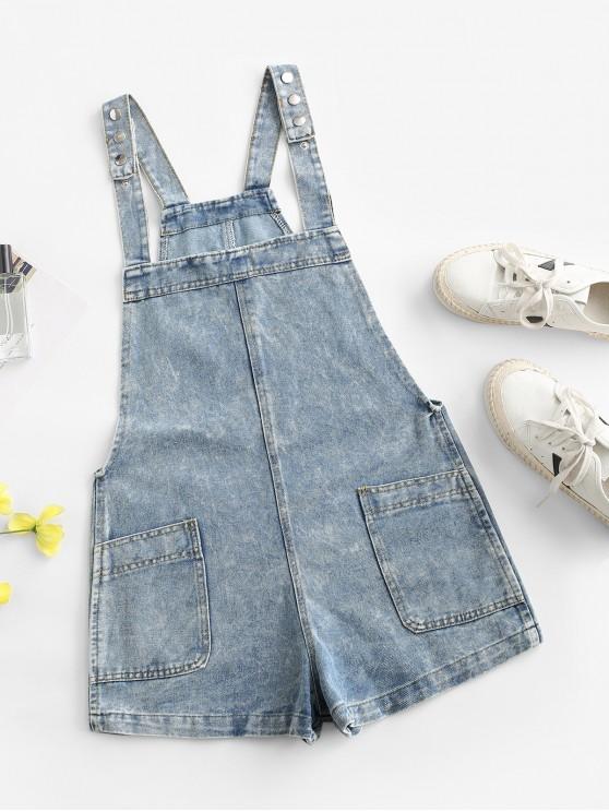 Pockets Snap Button Denim Overalls Romper - INS | Online Fashion Free Shipping Clothing, Dresses, Tops, Shoes