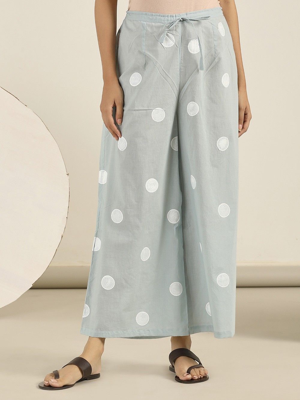 Polka Dot Casual Wide-Leg Belted Loose Trousers - Pants - INS | Online Fashion Free Shipping Clothing, Dresses, Tops, Shoes - 17/07/2021 - 20-30 - Bottom