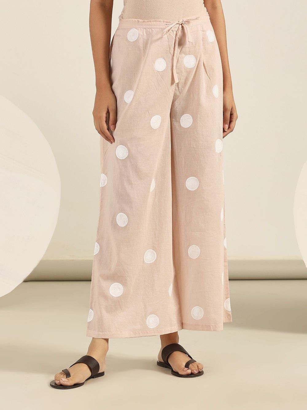 Polka Dot Casual Wide-Leg Belted Loose Trousers - Pants - INS | Online Fashion Free Shipping Clothing, Dresses, Tops, Shoes - 17/07/2021 - 20-30 - Bottom