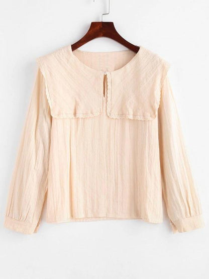 Preppy Puritan Collar Blouse - INS | Online Fashion Free Shipping Clothing, Dresses, Tops, Shoes