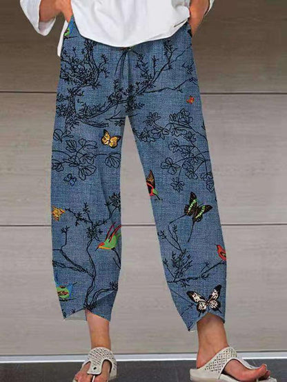 Printed Butterfly Casual Lantern Pocket Trousers - Pants - INS | Online Fashion Free Shipping Clothing, Dresses, Tops, Shoes - 15/06/2021 - Bottom - Category_Pants