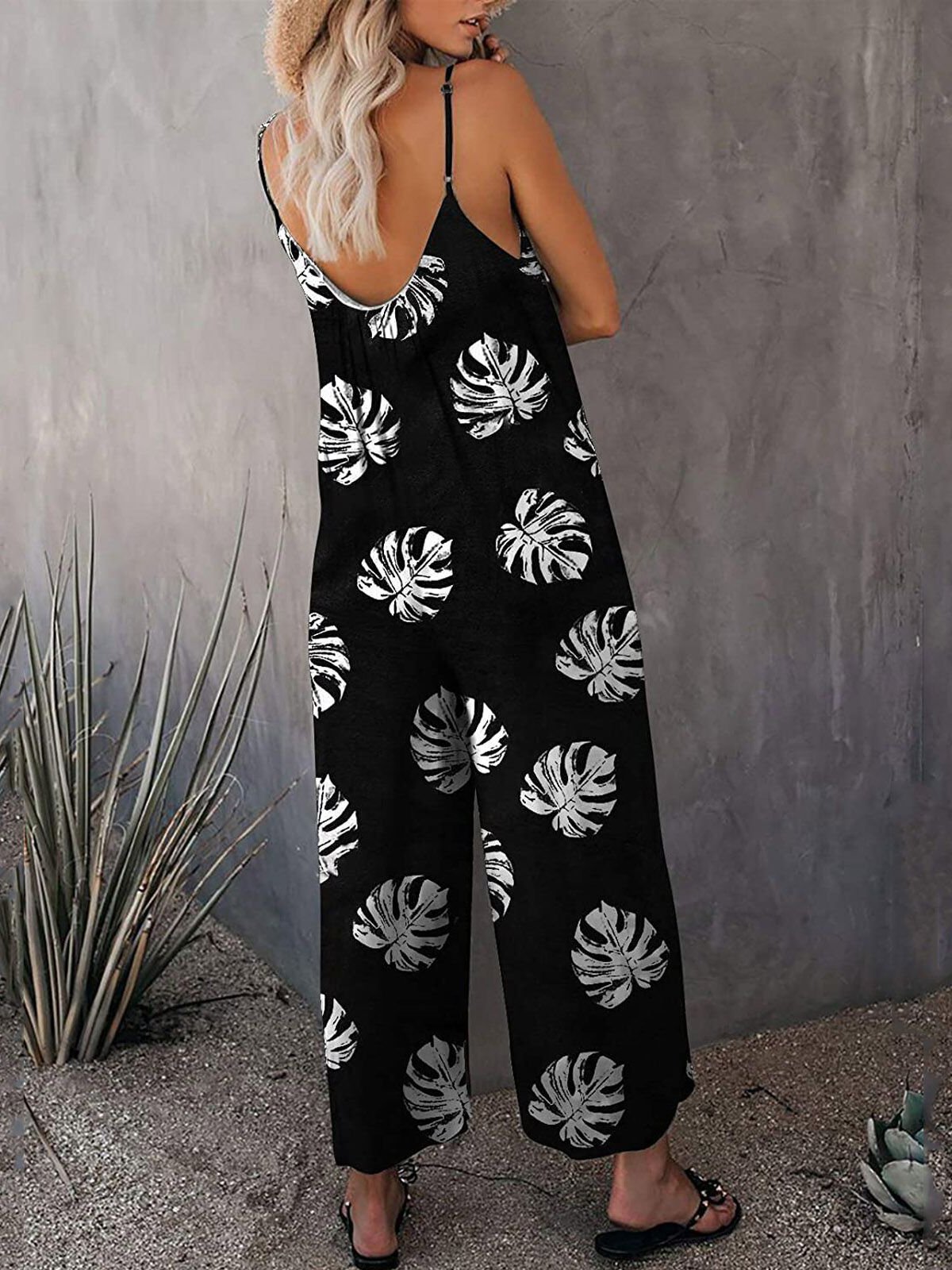 Printed Sleeveless Loose Suspender Jumpsuit - jumpsuits - INS | Online Fashion Free Shipping Clothing, Dresses, Tops, Shoes - 15/06/2021 - Bottom - Category_Jumpsuits