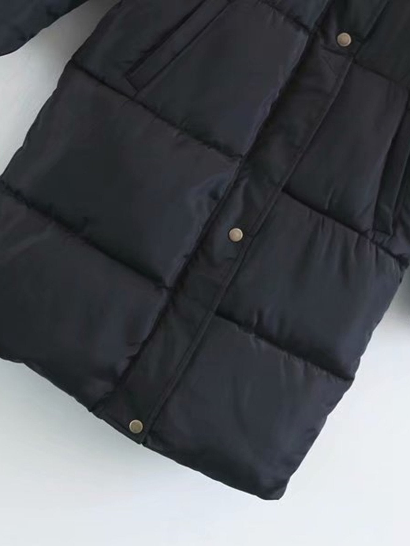 PU Leather Zip Up Hooded Puffer Coat - INS | Online Fashion Free Shipping Clothing, Dresses, Tops, Shoes