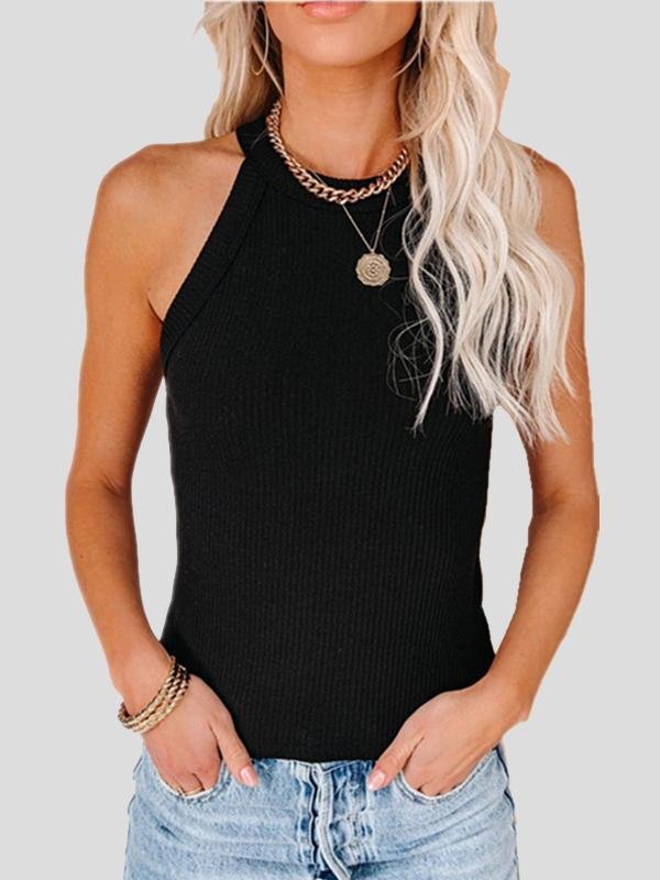 Pure Round Neck Bottoming Casual Tank Tops - Tank Tops - INS | Online Fashion Free Shipping Clothing, Dresses, Tops, Shoes - 10-20 - 30/06/2021 - Category_Tank Tops