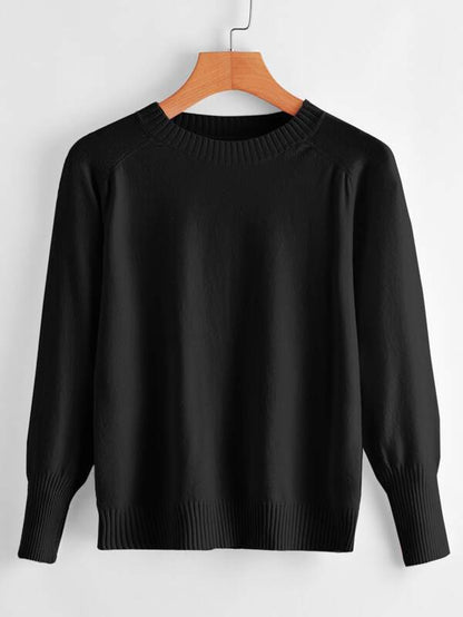 Raglan Sleeve Solid Sweater - INS | Online Fashion Free Shipping Clothing, Dresses, Tops, Shoes