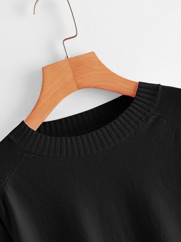 Raglan Sleeve Solid Sweater - INS | Online Fashion Free Shipping Clothing, Dresses, Tops, Shoes