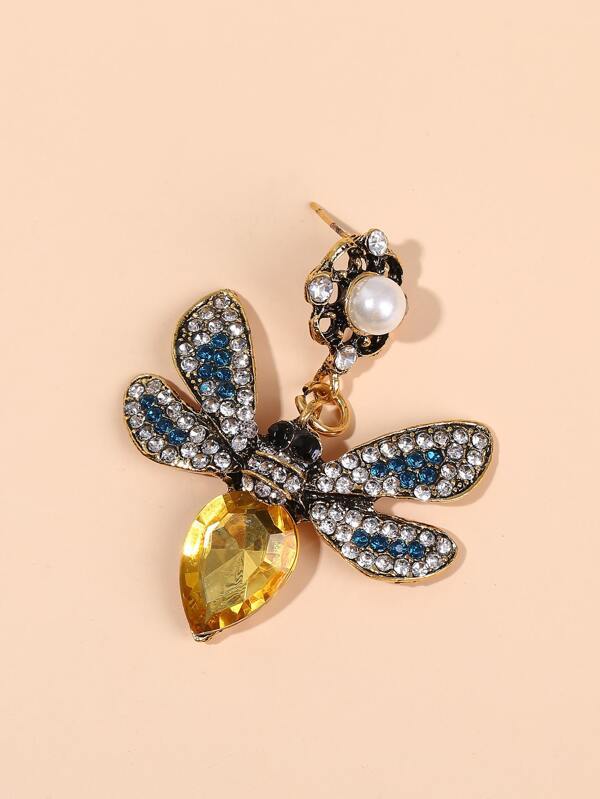 Rhinestone Butterfly Drop Earrings - LuckyFash™