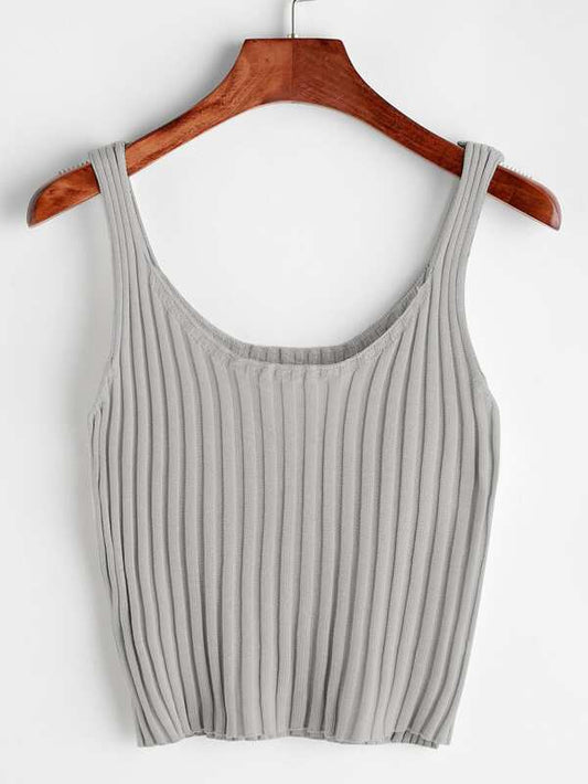 Ribbed Tank Top - INS | Online Fashion Free Shipping Clothing, Dresses, Tops, Shoes