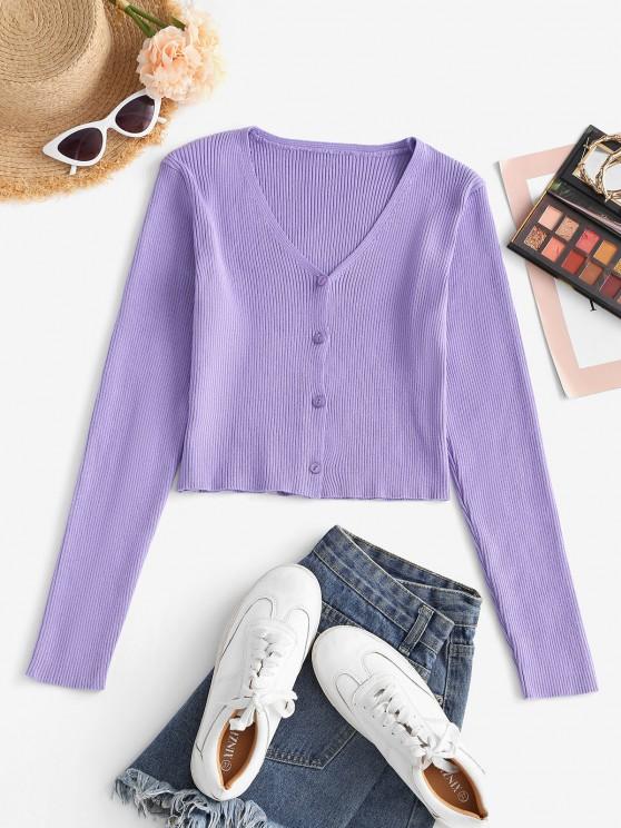 Ribbed V Neck Slim Knit Cardigan - INS | Online Fashion Free Shipping Clothing, Dresses, Tops, Shoes