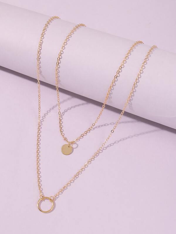 Ring Charm Layered Necklace - INS | Online Fashion Free Shipping Clothing, Dresses, Tops, Shoes