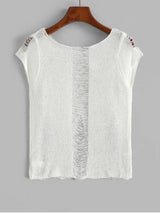 Ripped Knit Top - INS | Online Fashion Free Shipping Clothing, Dresses, Tops, Shoes