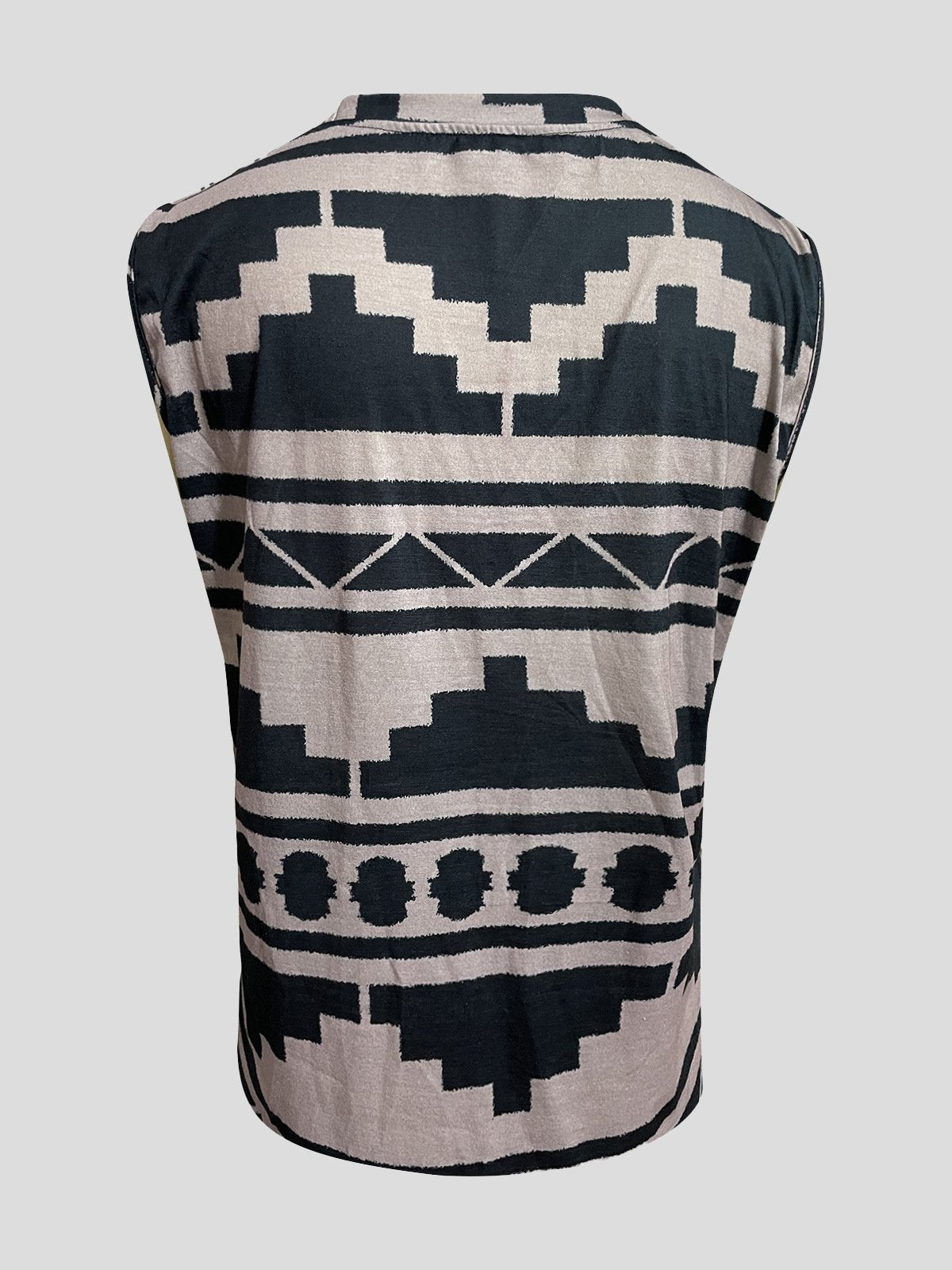 Round Neck Pullover Ethnic Print Tank Top - Tank Tops - INS | Online Fashion Free Shipping Clothing, Dresses, Tops, Shoes - 07/07/2021 - 20-30 - color-apricot