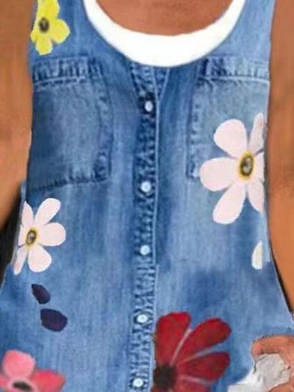 Round Neck Stitching Sleeveless Vest - Tank Tops - INS | Online Fashion Free Shipping Clothing, Dresses, Tops, Shoes - 20-30 - 28/06/2021 - color-blue