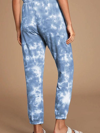 Round Neck Tie Dye Pants Suit - INS | Online Fashion Free Shipping Clothing, Dresses, Tops, Shoes