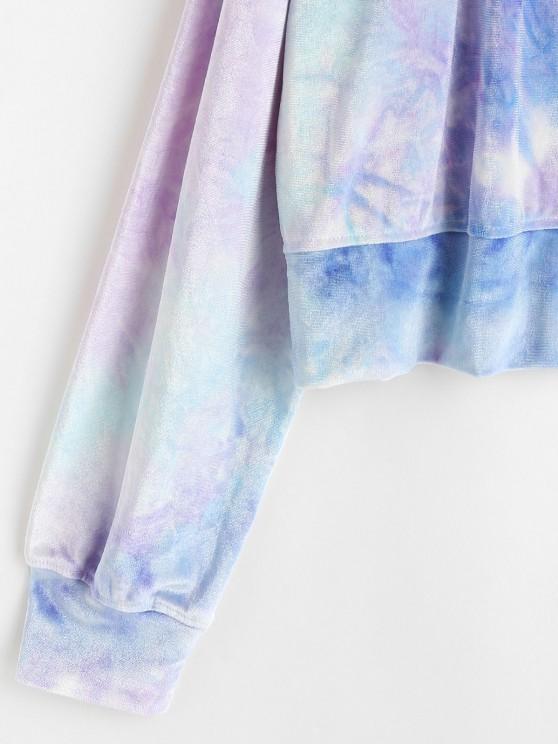 Safety Pins Velvet Tie Dye Sweatshirt - INS | Online Fashion Free Shipping Clothing, Dresses, Tops, Shoes
