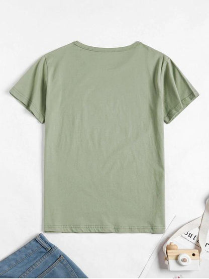 Save A Turtle Graphic Short Sleeve T-shirt - INS | Online Fashion Free Shipping Clothing, Dresses, Tops, Shoes