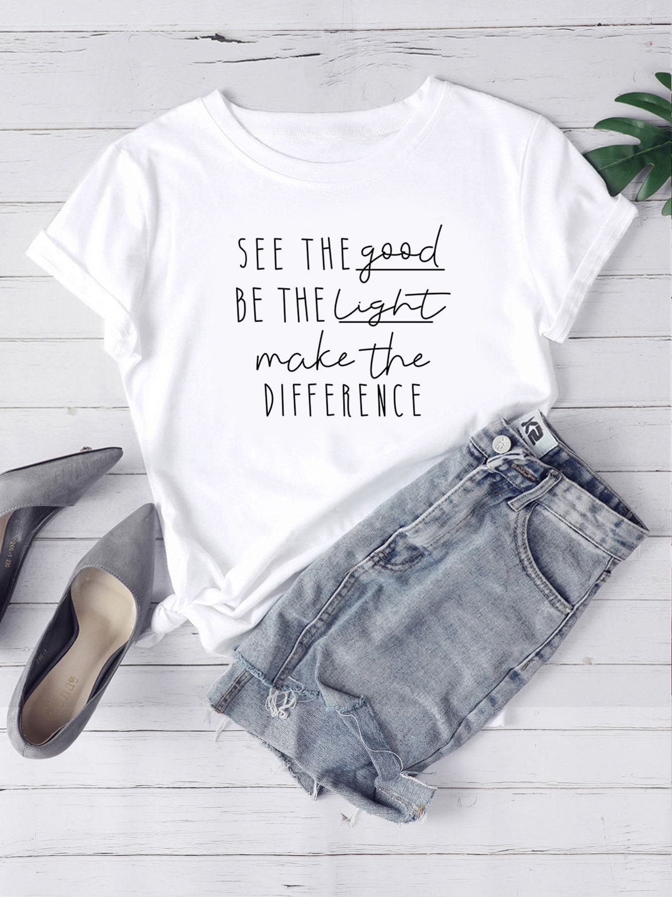 See The Good Graphic Tee - INS | Online Fashion Free Shipping Clothing, Dresses, Tops, Shoes