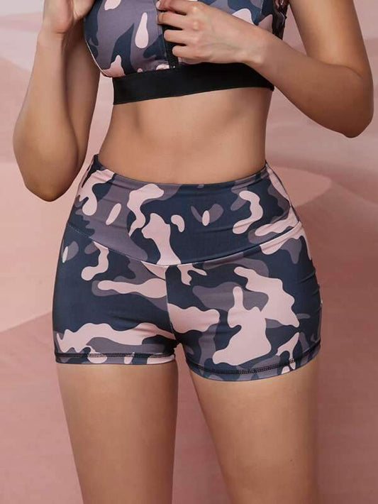 Seomiscky Wide Waistband Camo Sports Shorts - INS | Online Fashion Free Shipping Clothing, Dresses, Tops, Shoes