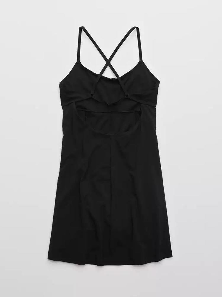 Skinny Silky Cross Backless Mini Dress - Mini Dresses - INS | Online Fashion Free Shipping Clothing, Dresses, Tops, Shoes - 14/04/2021 - Color_Black - Daily