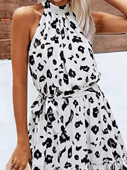 Sleeveless Off Shoulder Polka-dot Print Dress - Mini Dresses - INS | Online Fashion Free Shipping Clothing, Dresses, Tops, Shoes - 20-30 - 30/06/2021 - color-apricot