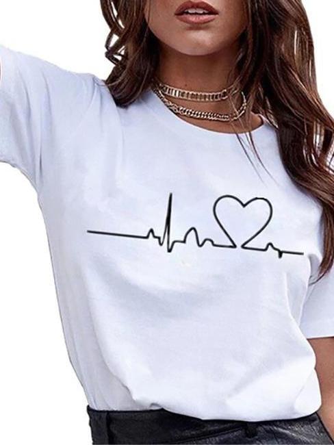 Slim Round Neck Short Sleeve Women's T-shirt - T-shirts - INS | Online Fashion Free Shipping Clothing, Dresses, Tops, Shoes - 13/05/2021 - 13052021 - 130521