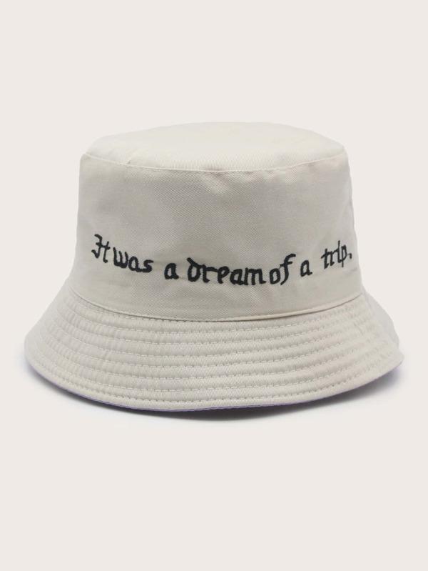 Slogan Embroidery Bucket Hat - LuckyFash™