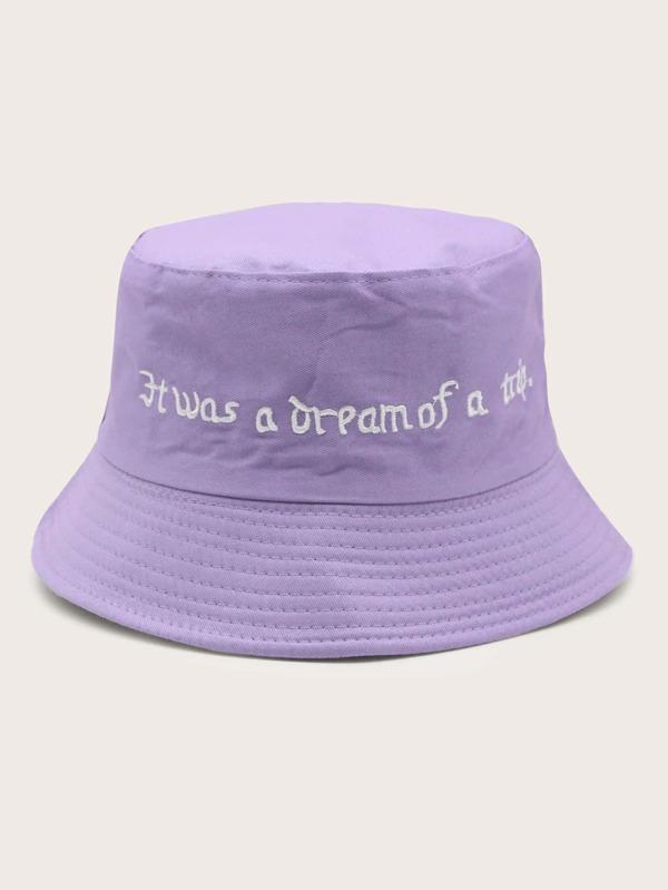 Slogan Embroidery Bucket Hat - LuckyFash™