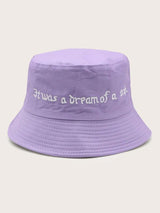 Slogan Embroidery Bucket Hat - LuckyFash™