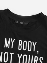 Slogan Graphic Crop Top - INS | Online Fashion Free Shipping Clothing, Dresses, Tops, Shoes