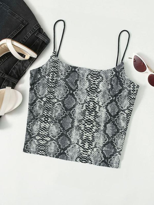 Snakeskin Pattern Cami Top - INS | Online Fashion Free Shipping Clothing, Dresses, Tops, Shoes