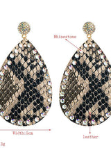 Snakeskin pattern diamond retro ethnic style earrings - LuckyFash™