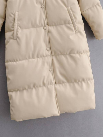 Snap Button Front Puffer Coat - INS | Online Fashion Free Shipping Clothing, Dresses, Tops, Shoes