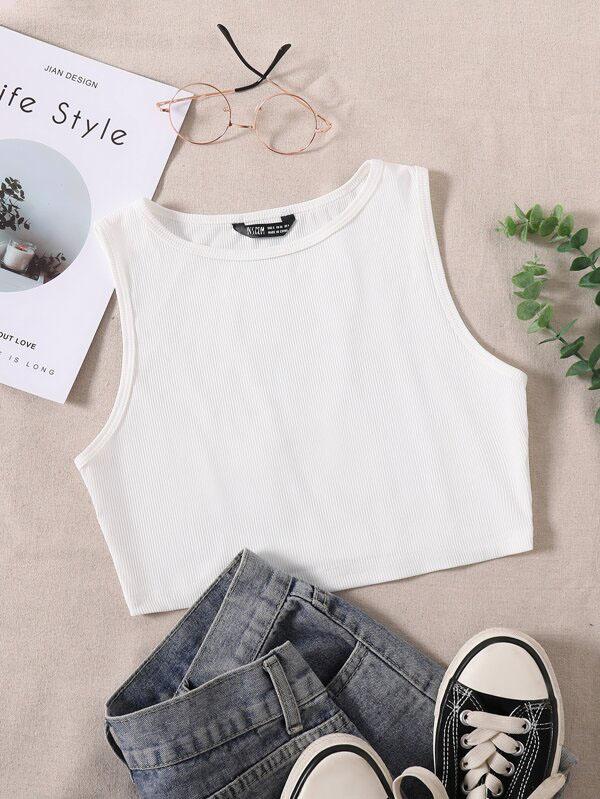 Solid Crop Tank Top - INS | Online Fashion Free Shipping Clothing, Dresses, Tops, Shoes