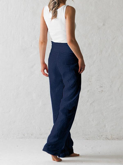 Solid High-waist Pleated Trousers Casual Pants - Pants - INS | Online Fashion Free Shipping Clothing, Dresses, Tops, Shoes - 12/07/2021 - 20-30 - Bottoms