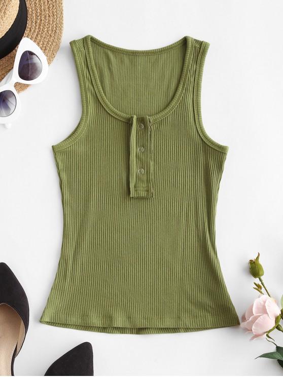 Solid Snap Button Ribbed Tank Top - INS | Online Fashion Free Shipping Clothing, Dresses, Tops, Shoes
