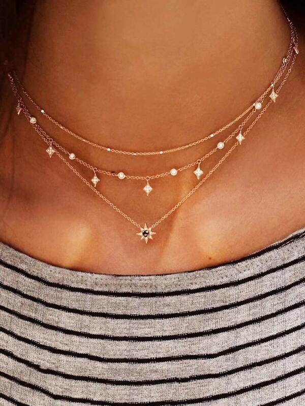 Star Charm Layered Chain Necklace - INS | Online Fashion Free Shipping Clothing, Dresses, Tops, Shoes