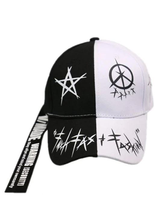 Star Grafitti Print Adjustable Baseball Cap - INS | Online Fashion Free Shipping Clothing, Dresses, Tops, Shoes