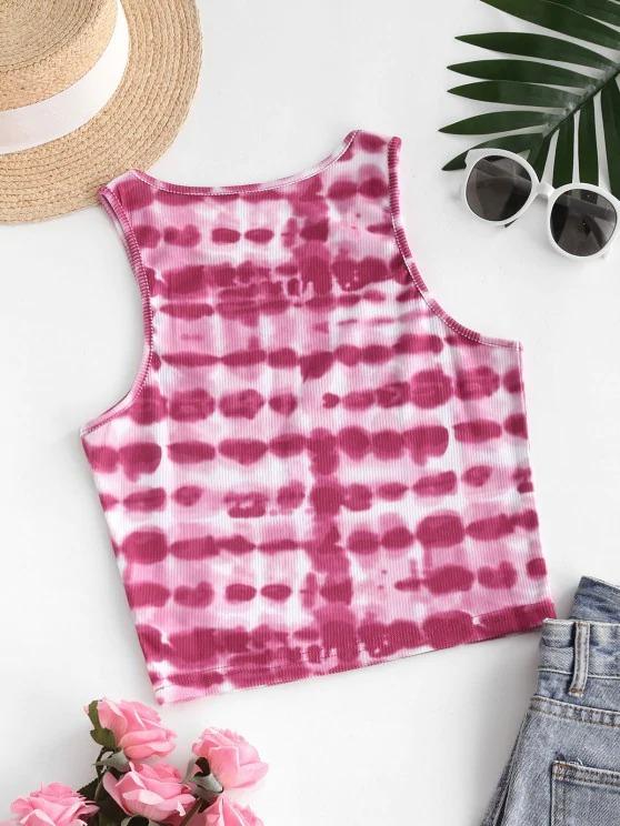 Streak Dye Ribbed Tank Top - INS | Online Fashion Free Shipping Clothing, Dresses, Tops, Shoes