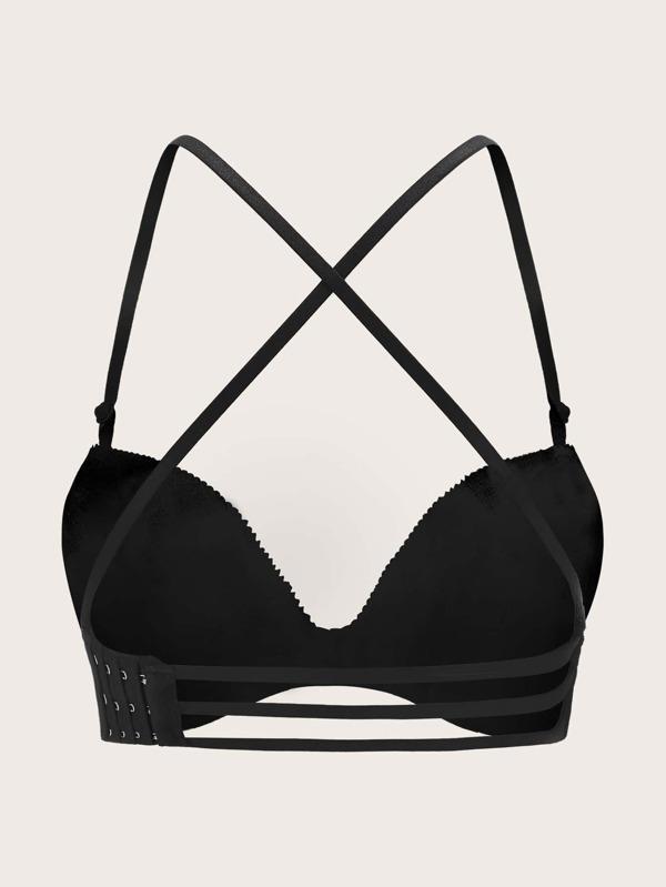 Striped Caged Back Seamless Bra - INS | Online Fashion Free Shipping Clothing, Dresses, Tops, Shoes