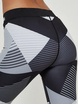 Striped Colorblock Capris Sports Leggings - INS | Online Fashion Free Shipping Clothing, Dresses, Tops, Shoes