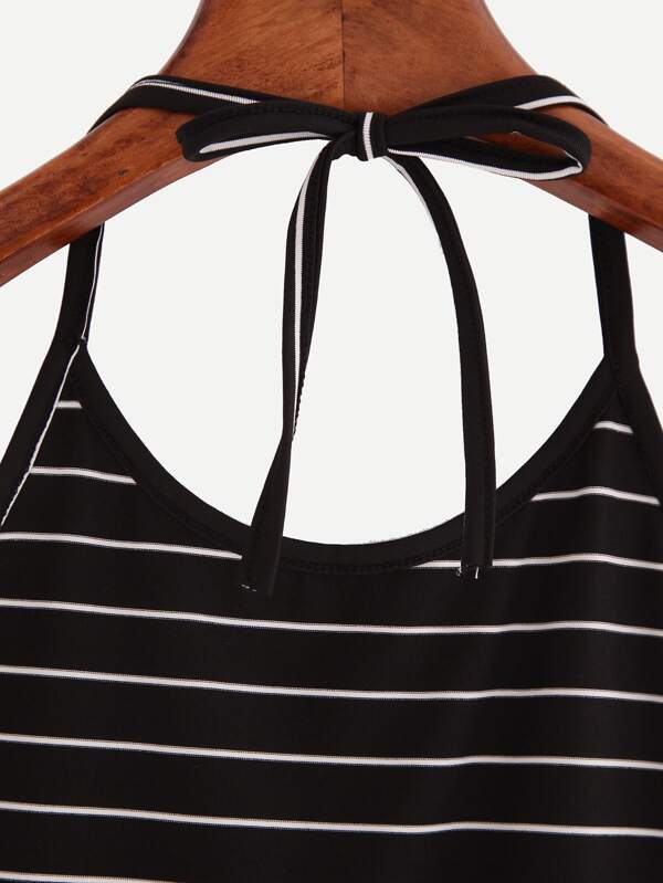 Striped Cropped Halter Top - INS | Online Fashion Free Shipping Clothing, Dresses, Tops, Shoes