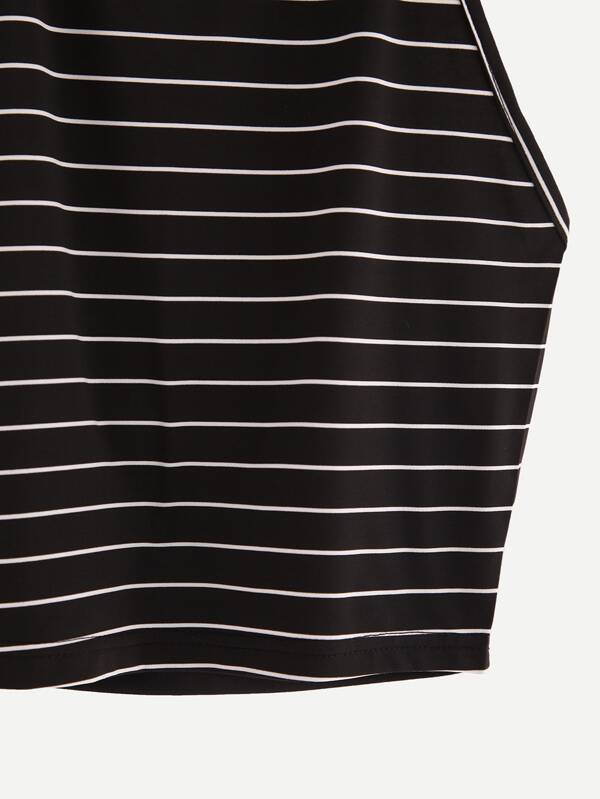 Striped Cropped Halter Top - INS | Online Fashion Free Shipping Clothing, Dresses, Tops, Shoes