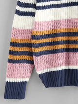 Striped Loose Jumper Sweater - INS | Online Fashion Free Shipping Clothing, Dresses, Tops, Shoes