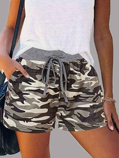 Summer Casual Elastic Waist Shorts - Shorts - INS | Online Fashion Free Shipping Clothing, Dresses, Tops, Shoes - 10/06/2021 - Bottoms - Color_Brown